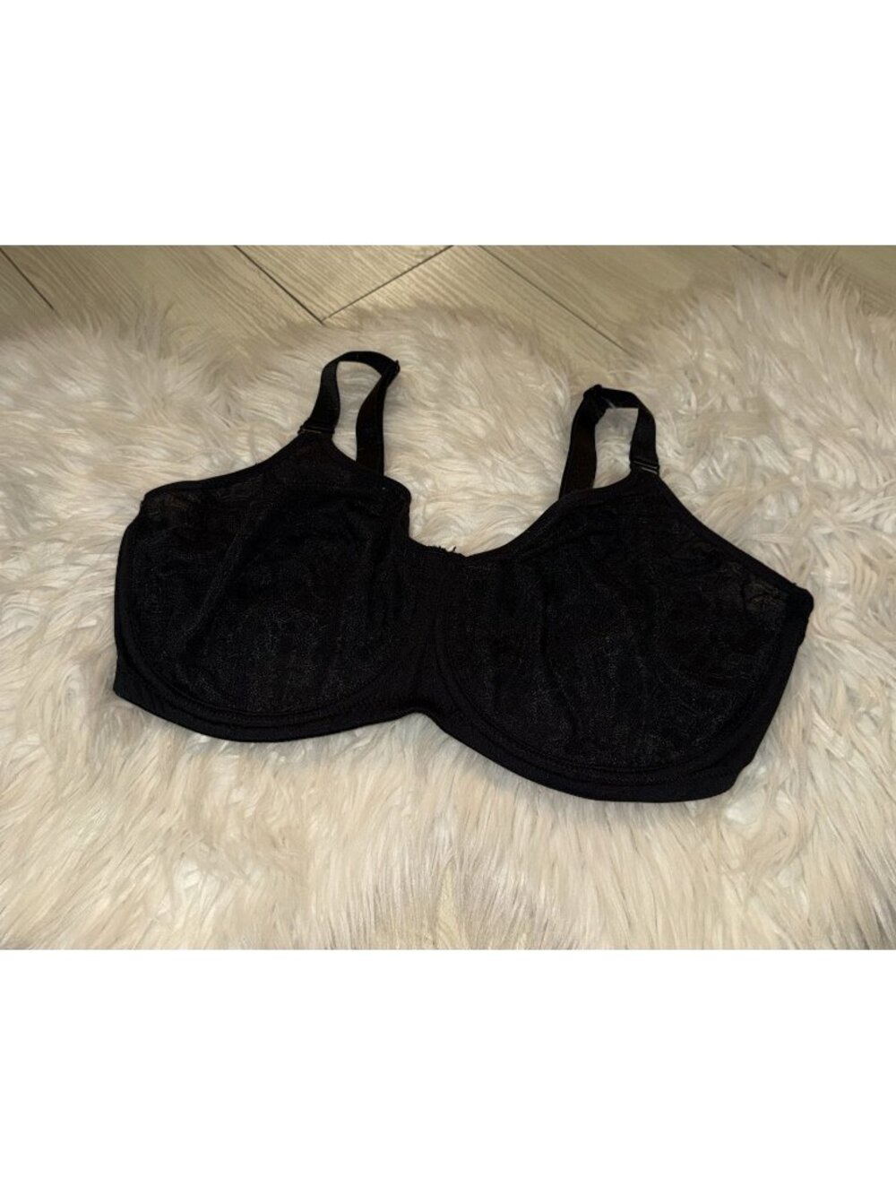 Parfait Lace Minimizer Bra Unlined Underwire Womens 40DDD Black